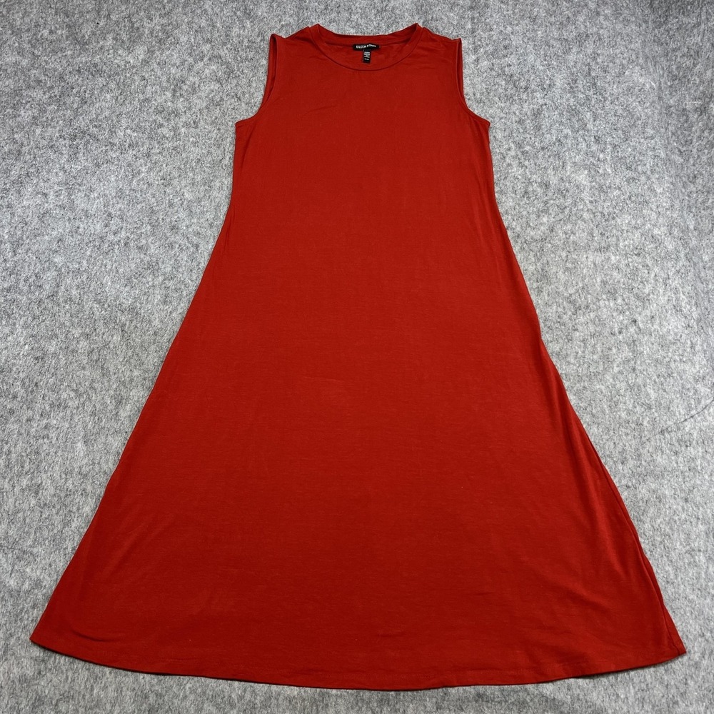 red jersey tank dress Eileen Fisher | Dresses | Eileen Fisher Womens Xs Sleeveless A Line Midi Tencel TagLabel: Adjustable Strap(s)